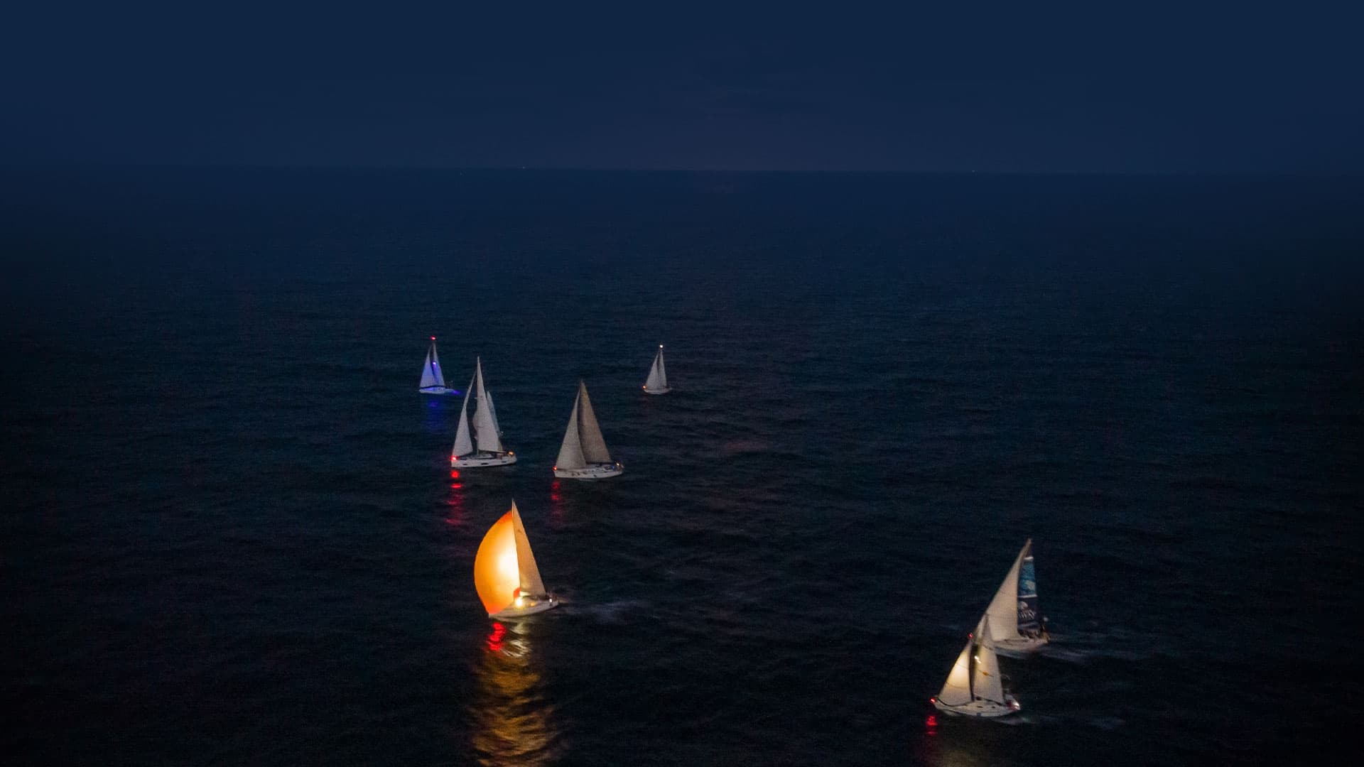 Régate de nuit en voilier